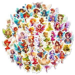 50 pcs Beautiful Fairy Stickers Vinyl Waterproof Non-Fading Sticker